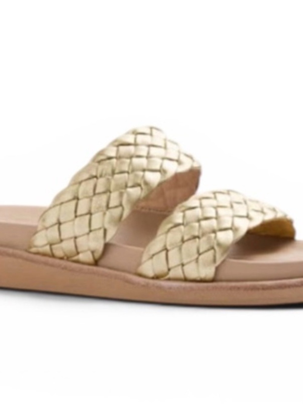 Frankie4 gold braided sandal